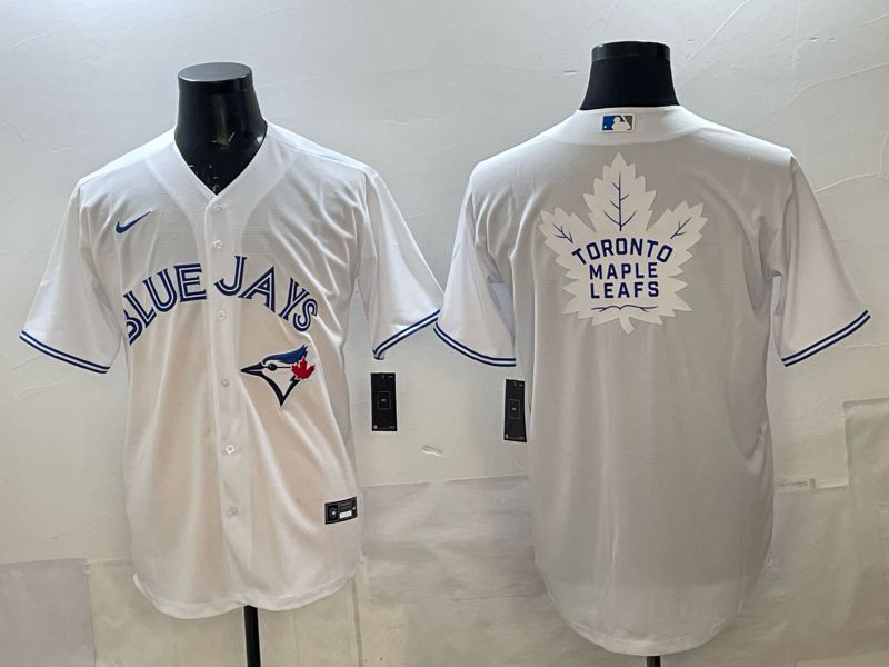 Men 2025 Toronto Blue Jays Blank White Game Nike MLB Jersey style 011